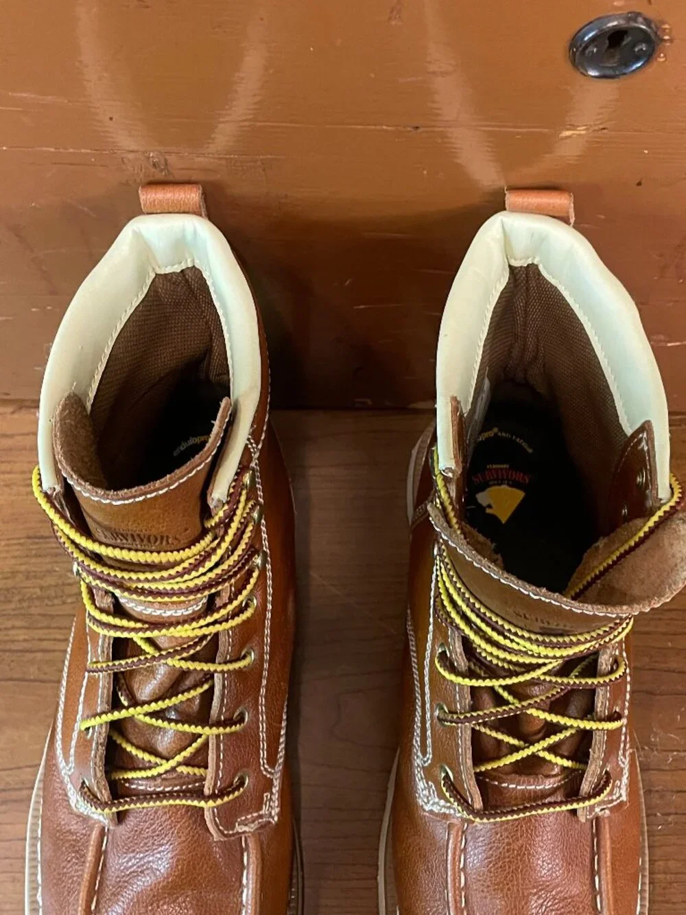 HERMAN SURVIVORS Men's Size 13 Oakridge Steel Toe Brown Leather Work Boots